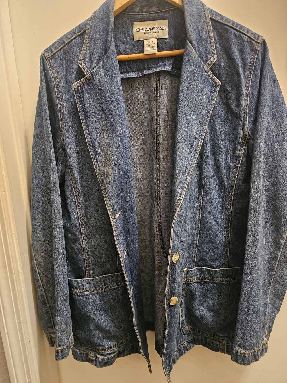 Cherokee Men's Denim Jacket Blazer in Blue